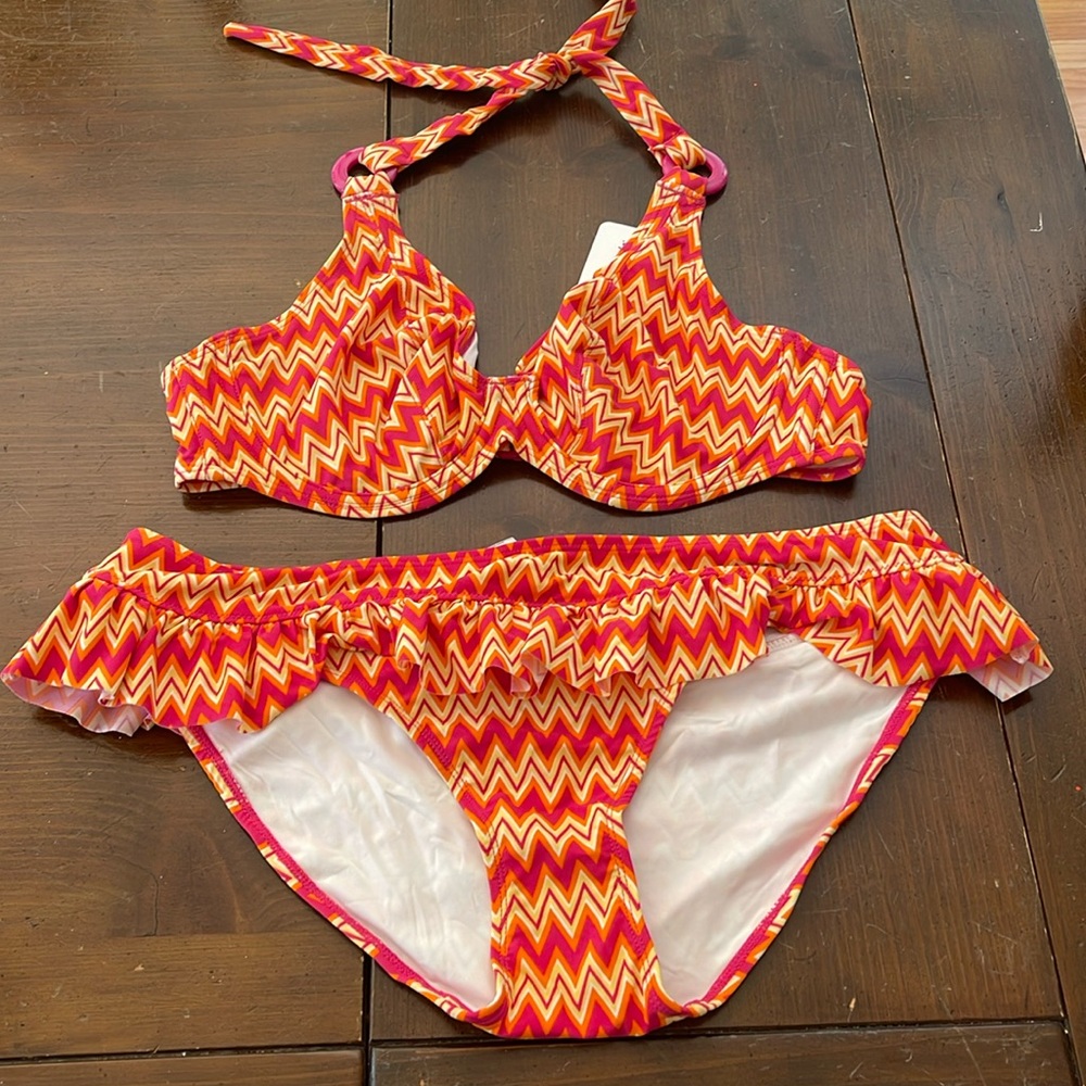 NWT Curvy Kate Shockwave Skirted Brief (US 14) and Halter Bikini Top 38DD